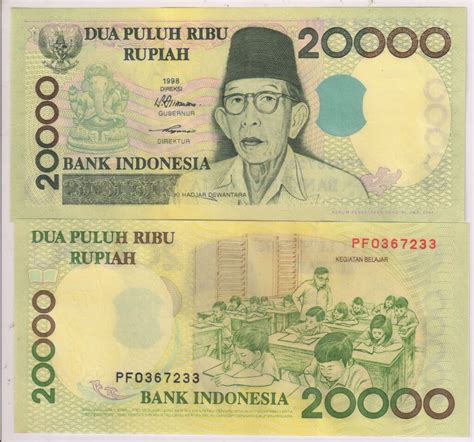 Indonesia - 20000 Genesa unc currency note - KB Coins & Currencies