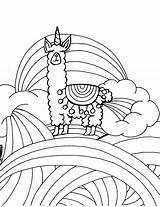 Drawing Llamacorn Alpaca Clipartmag Sketch Coloring Page sketch template