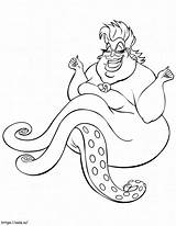 Ursula Disney Villain coloring Page sketch template