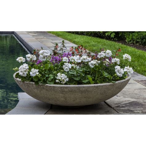 Textured Zen Bowl Large Outdoor Planter Kinsey Garden Decor