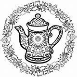 Kettle Coloring Page sketch template