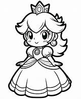 Cute Princess Peach Printable coloring Page  Download Print Or Color sketch template
