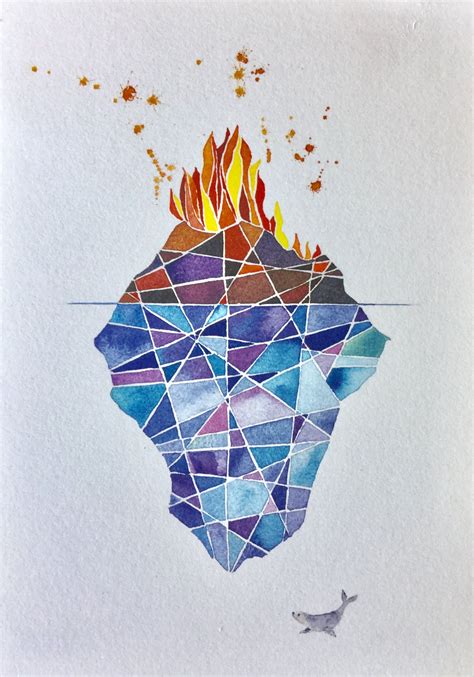 The Land of Fire and Ice | Watercolor art, Art, Illustration art