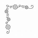 Spring Floral corner Borders Flower Page Decoration doodle vector  sketch template