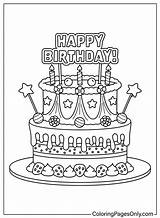 Free Birthday Cake Coloring Pages  Printable sketch template