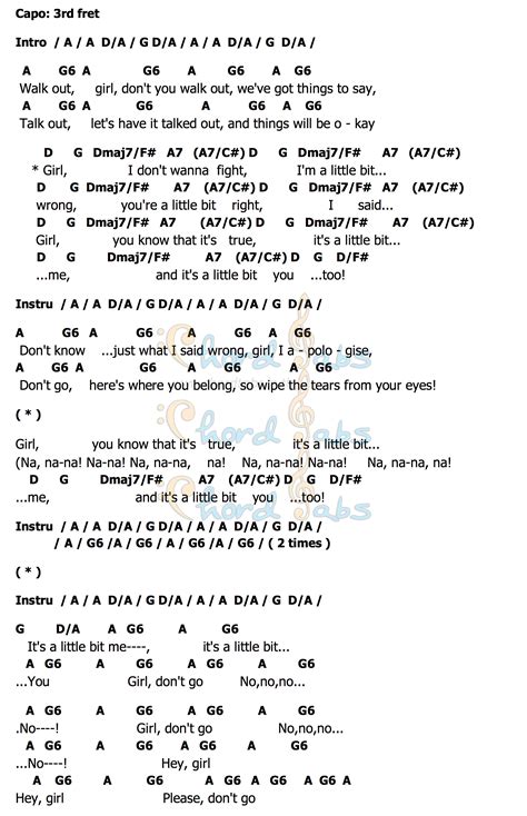 A Little Bit Me A Little Bit Youคอร์ด | คอร์ด A Little Bit Me A Little ...