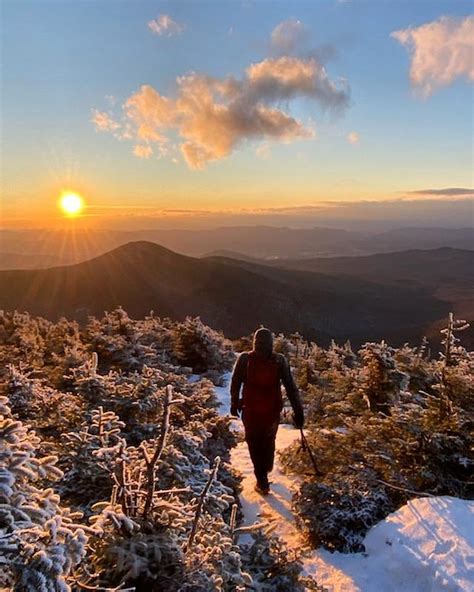 Hiking down Killington Peak, Vermont, USA on 12/11 slightly before ...