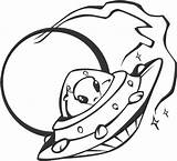 Alien Spaceship Coloring Sheet Pages sketch template