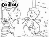Coloring Caillou sketch template