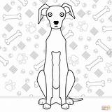 Greyhound Dog Coloring Pages Page Dogs sketch template