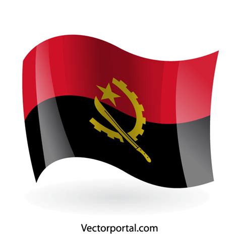 Angola flag clip art Royalty Free Stock SVG Vector and Clip Art