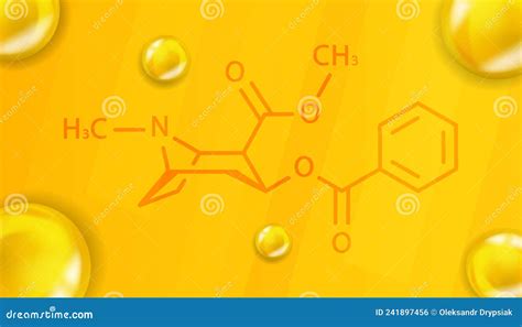 Cocaine Chemical Formula. Cocaine 3D Realistic Chemical Molecular ...