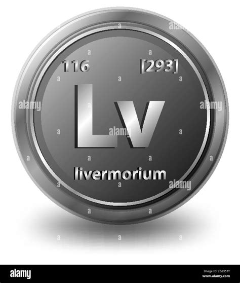 Livermorium chemical element. Chemical symbol with atomic number and ...