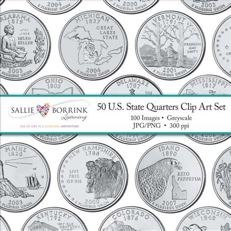 50 State Quarters Printable List Sheet