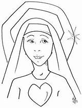Coloring Pages Nun sketch template