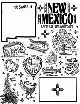 New Mexico Coloring Page  Etsy sketch template