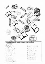 Classroom Objects Coloring Esl Worksheet By Yasinka  Vrogueco sketch template