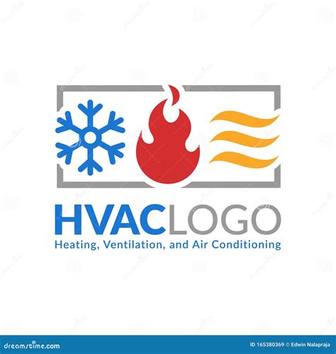 HVAC Logo Design, Heating Ventilation And Air Conditioning Logo Or Icon ...