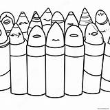Colorful Crayons In A Box Coloring Page 38824 30689 sketch template