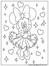 Free Printable Minnie Mouse Coloring Pages PDF sketch template
