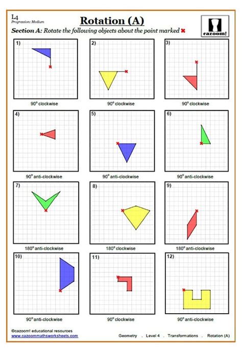 Reflection Rotation And Translation Worksheets - Worksheet24