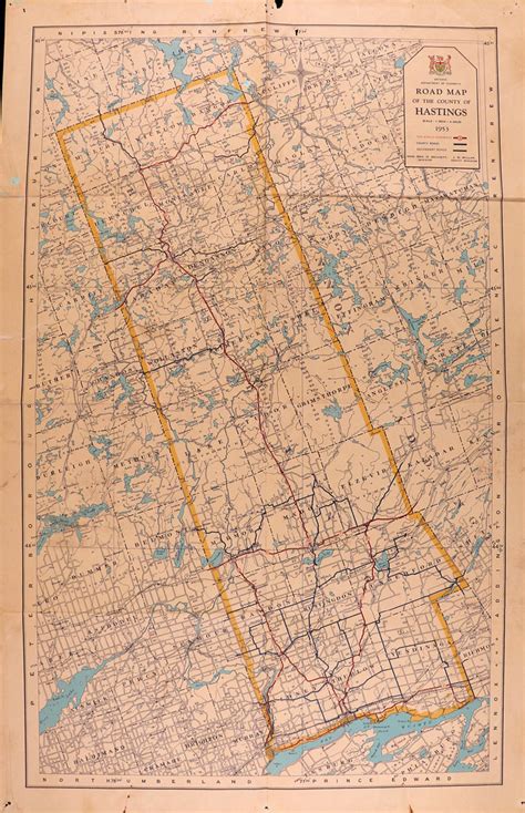 M420-1110 | A road map of Hastings County in 1953. Portions … | Flickr