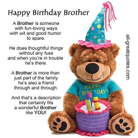 Happy Birthday Brother Cards Printable Printable Card - vrogue.co