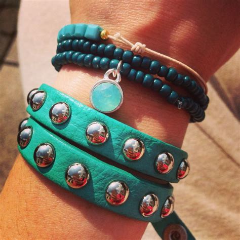 Summer colour: Mint green bracelets! Mint Green Bracelet, Summer Colors, Leather Bracelet, Laura ...