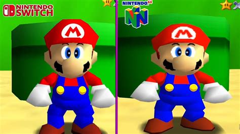 Super Mario 64 Nintendo Switch vs N64 Early Graphics Comparison (2020 ...