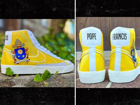 Pope Francis Gifted Custom Nike Blazer Kicks Featuring Coat Of Arms