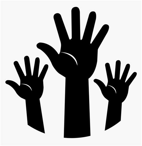 Transparent Raising Hands Clipart - Transparent Raised Hands Icon, HD Png Download , Transparent ...