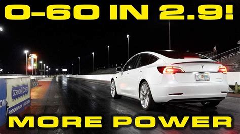 Tesla Model 3 & Model S Power Increase Tests: Model 3 0-60 In 2.9s