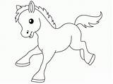 Cute Baby Horse Coloring Pages & book For Kids sketch template