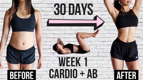 BURN BELLY FAT IN 30 DAYS!! 10 min Cardio + Ab Workout | Week 1~ Emi - YouTube