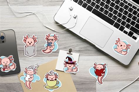 Axolotl Sticker Pack Axolotl Stickers Axolotl Lover Stickers - Etsy