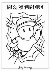 18 Stumble Guys Coloring Pages Of Different Game Characters sketch template