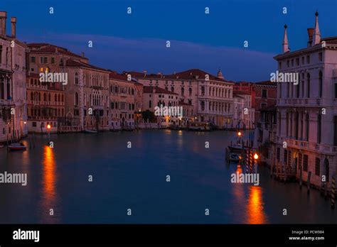 A view of Venice at night Stock Photo - Alamy