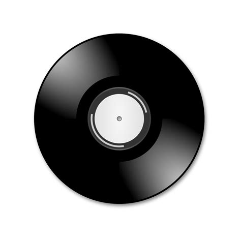 Disco de vinilo en blanco y negro SVG Clipart Vinyl Music - Etsy México