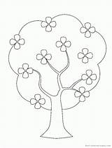 Trees Coloring  Home sketch template