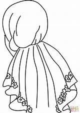 Shawl Embracing The Head Of A German Woman coloring page  Free sketch template