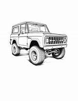 1966 Ford Bronco Free Coloring Page  Adventure sketch template