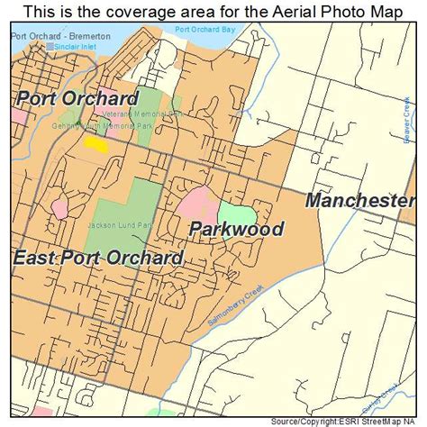 Aerial Photography Map of Parkwood, WA Washington