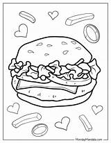 20 Burger Coloring Pages Free PDF Printables sketch template