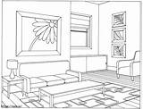 Nice Living Room Coloring Page sketch template