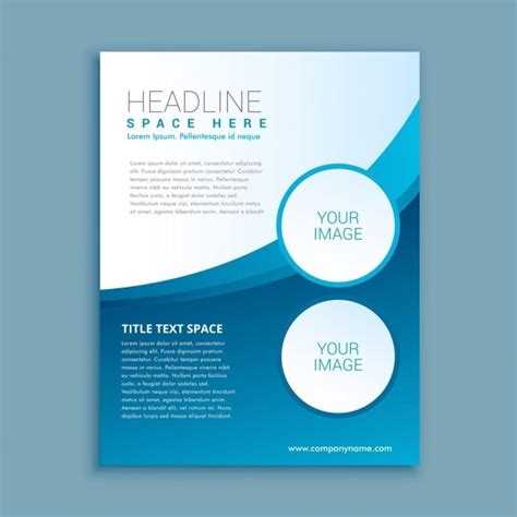 Simple flyer with circles and wave Vector | Free Download