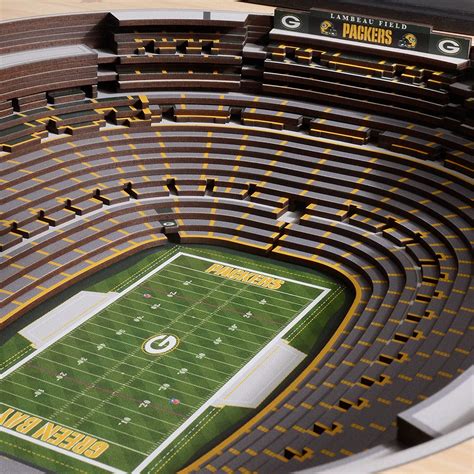 Green Bay Packers NFL 25-Layer Stadium View Wall Art For Sale ...