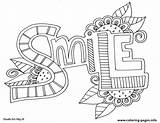 Word Smile Coloring Page Printable sketch template