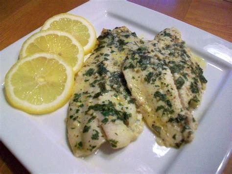 Baked Flounder with Lemon-Garlic Butter Sauce Recipe | Feature Dish