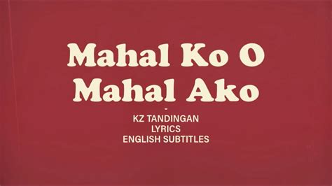 Mahal Ko O Mahal Ako English Translation