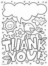 Thank You Cards Printable Coloring Page Sketch sketch template